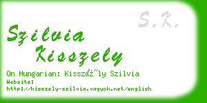 szilvia kisszely business card